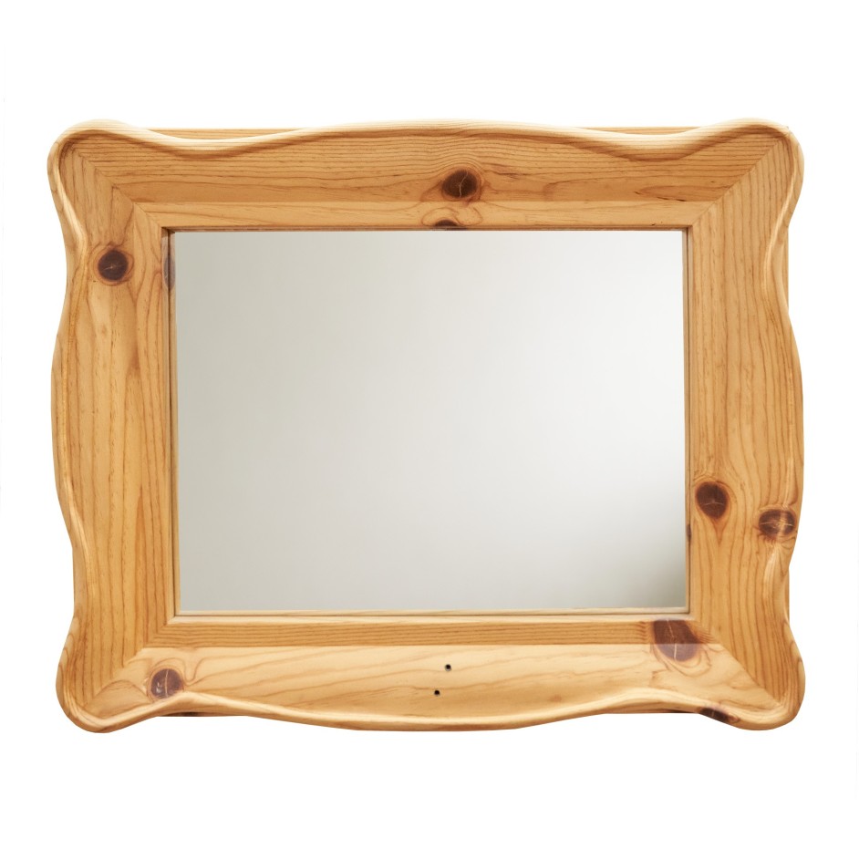 Espejo Decorativo de Estilo Barroco con Marco de Madera Reciclada