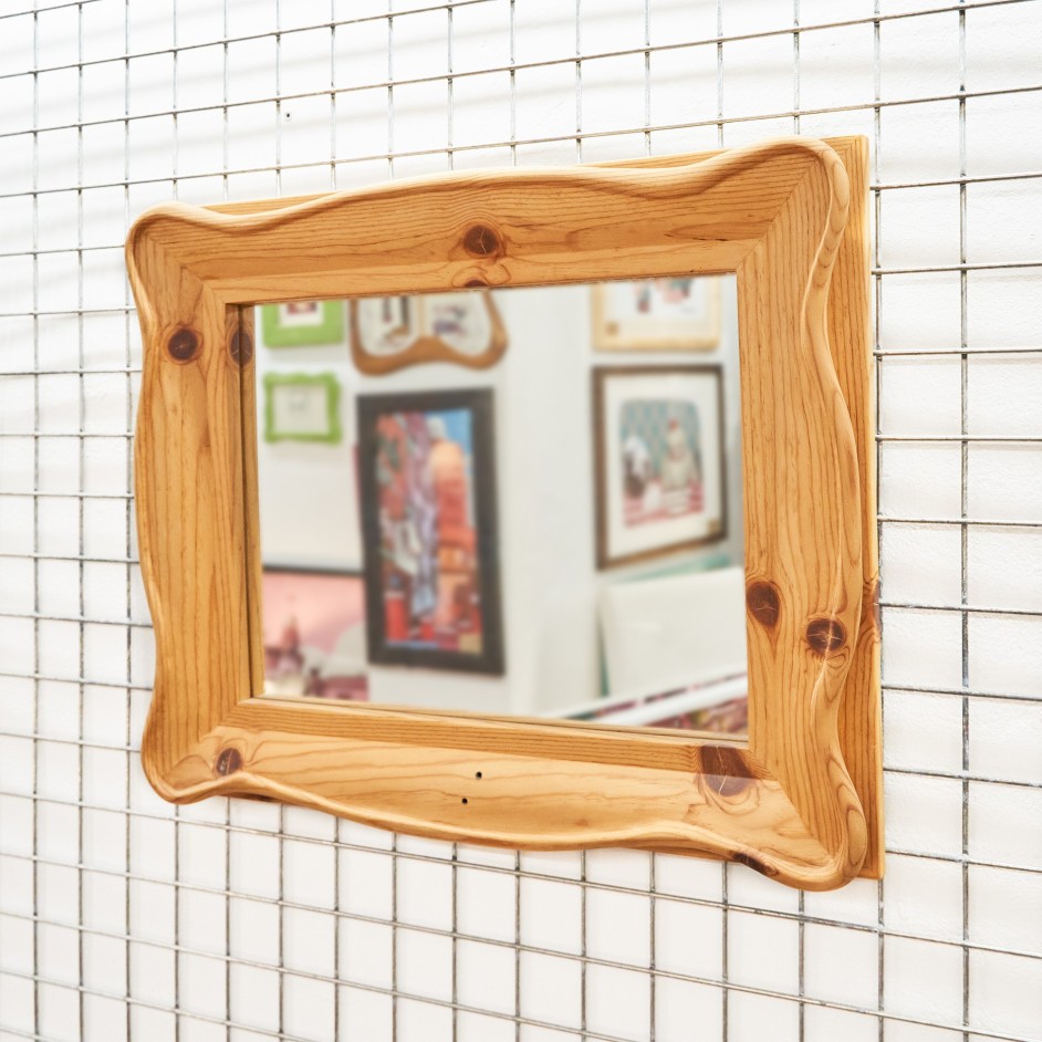 Espejo Decorativo de Estilo Barroco con Marco de Madera Reciclada 2