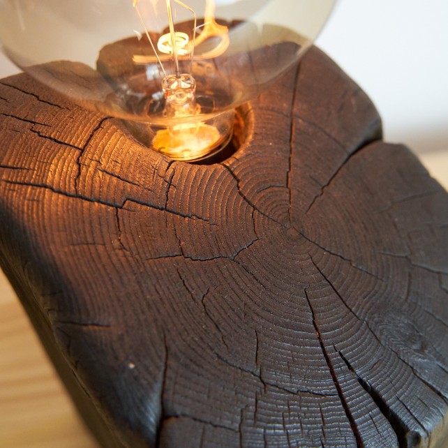 Lámpara de Viga con Bombilla Edison – Estilo Industrial Artesanal